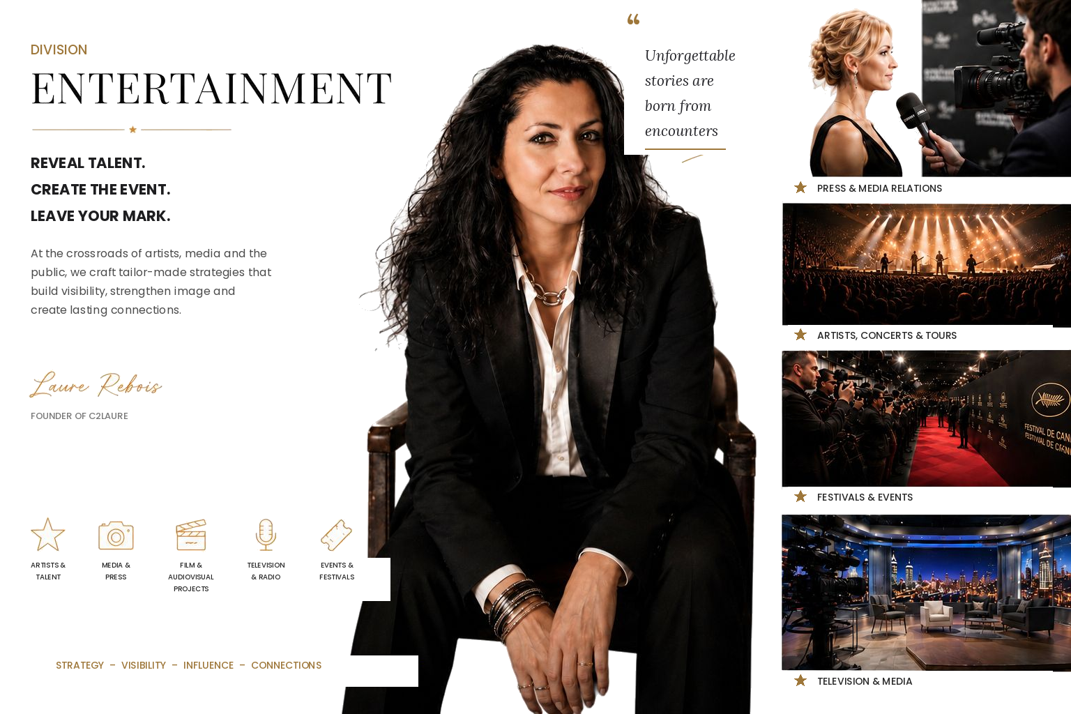 Entertainment division — reveal talent, create events, leave a mark